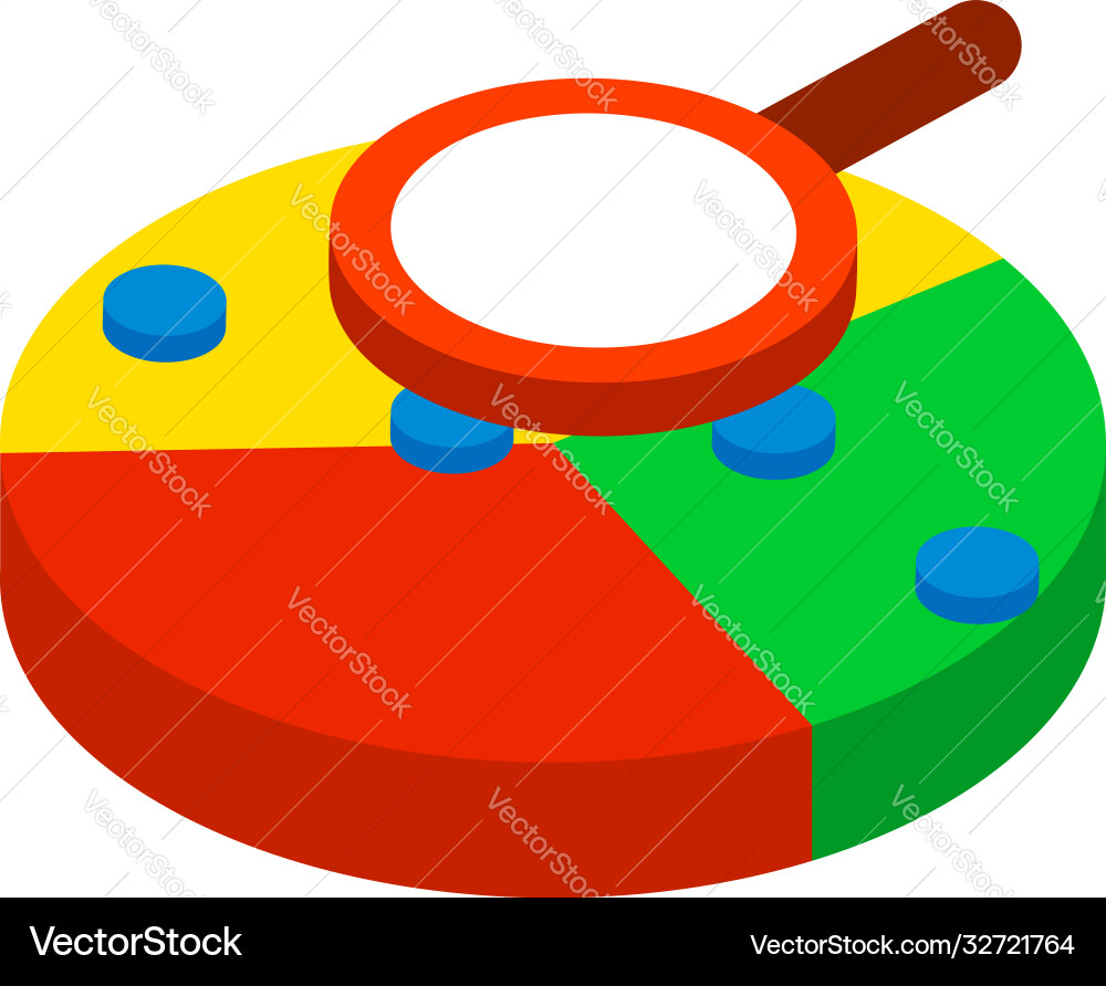 Web analytics icon isometric style Web analytics icon isometric style vector image