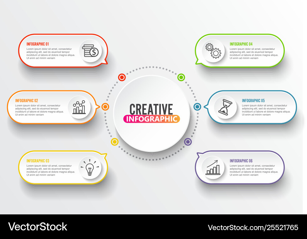 Business data visualization process chart Business data visualization process chart vector image