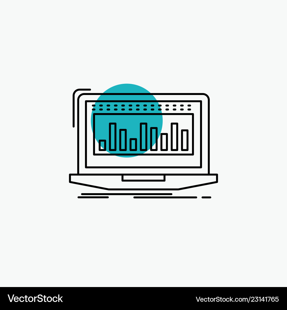 Data financial index monitoring stock line icon Data financial index monitoring stock line icon vector image