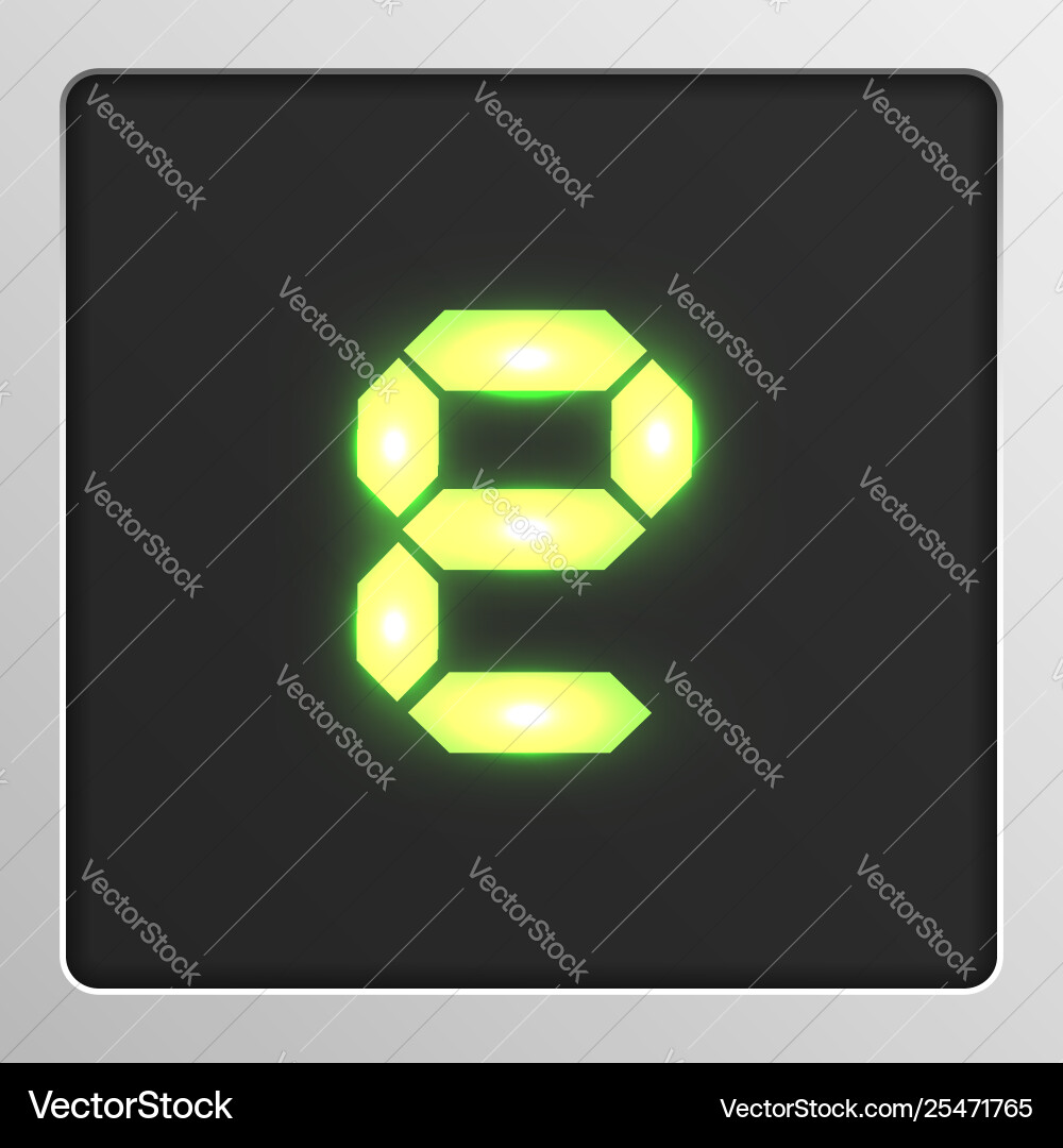 Digital character set typeface on a screen Digital character set typeface on a screen Vector Image