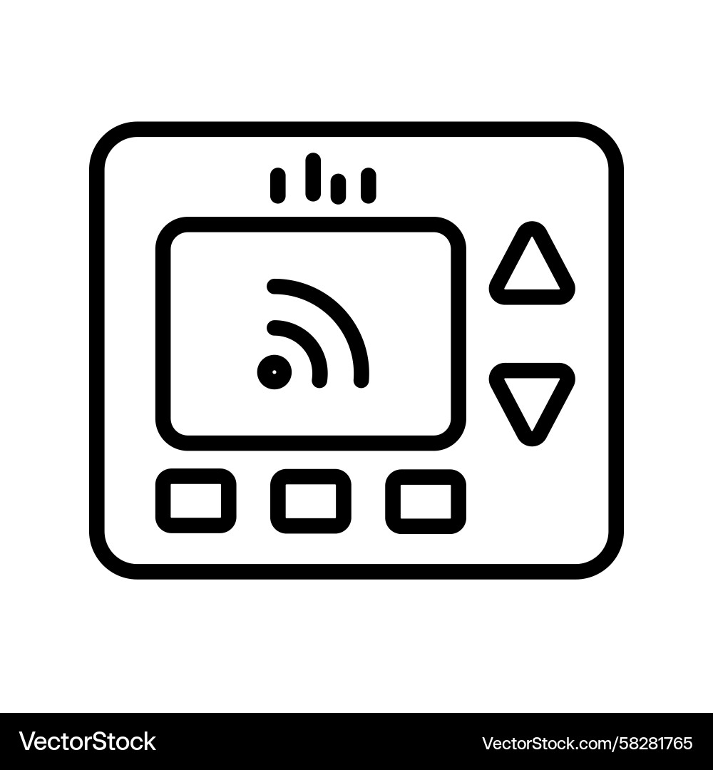 Digital Device with Wifi Signal Vector Image