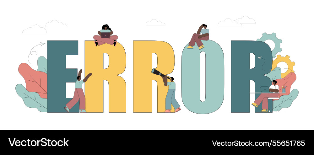 Error 404 not found input data-entry Vector Image