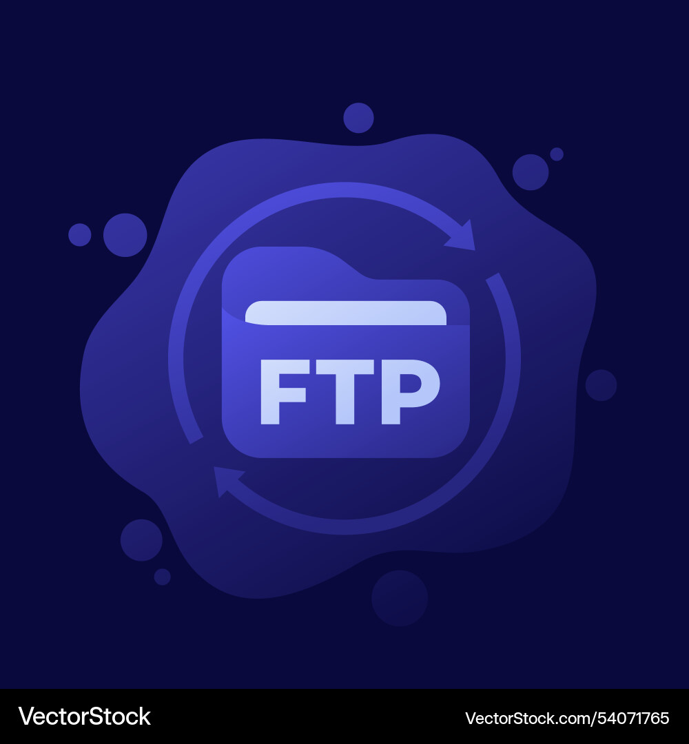 Ftp uploading to a server icon design Vector Image