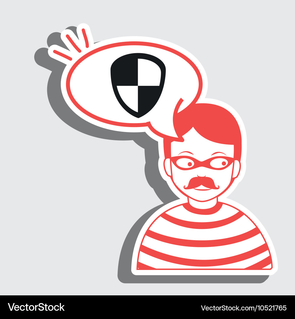 Hacker information app icon vector image