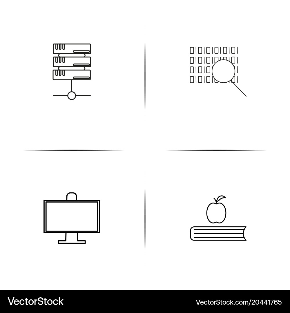 Internet technologies simple linear icon vector image