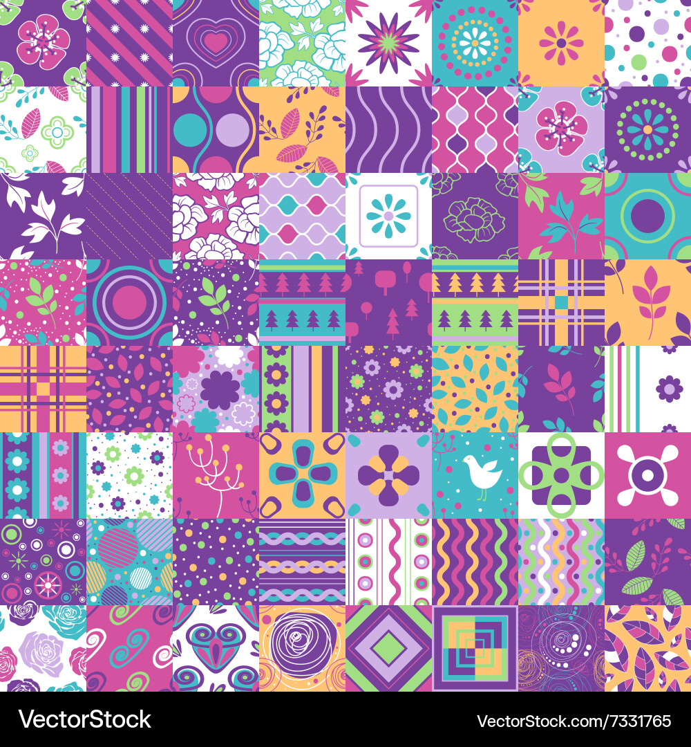 Patchwork Seamless Pattern vector image