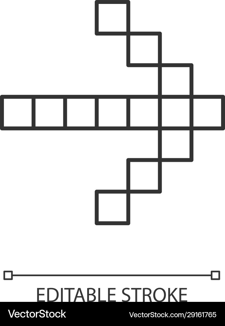 Pixel arrow linear icon forward indicator marker vector image