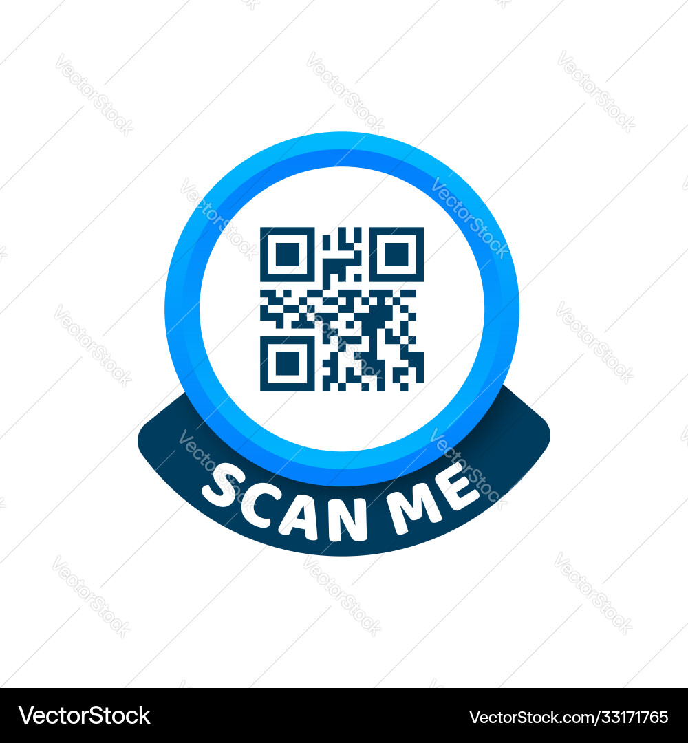 QR Code Scan Me Smartphone vector image