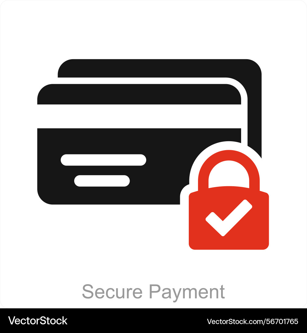Secure payment and security icon concept Vector Image