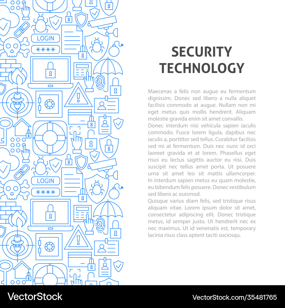 Security technology line pattern concept Security technology line pattern concept vector image