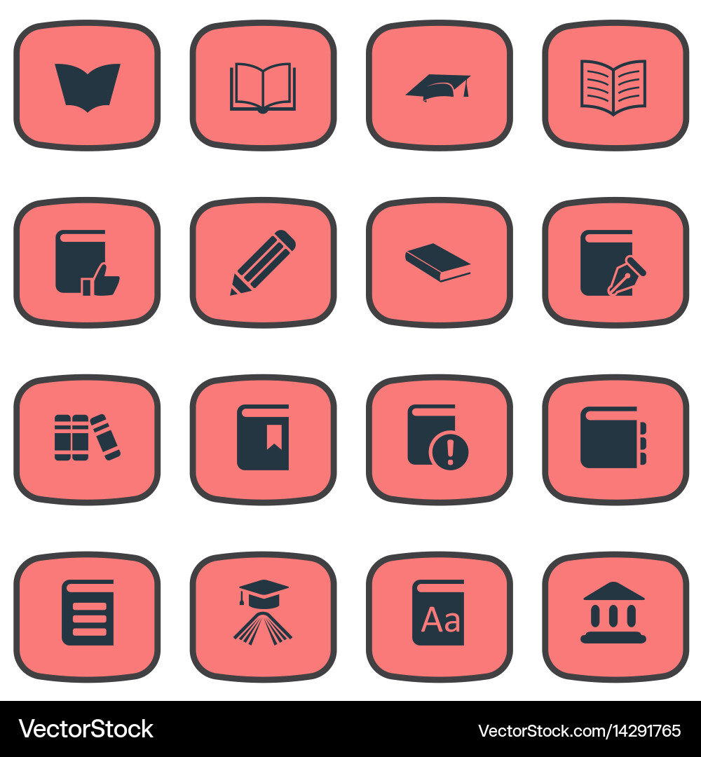 Set of simple knowledge icons vector image