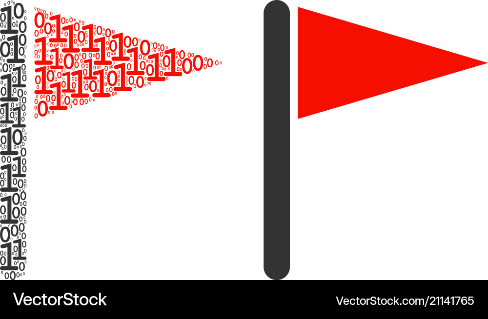 Triangle Flag Collage von Binärziffern Triangle Flag Collage von Binärziffern vektorbild