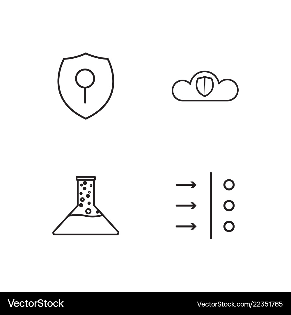 Web simple outlined icons set Vector Image