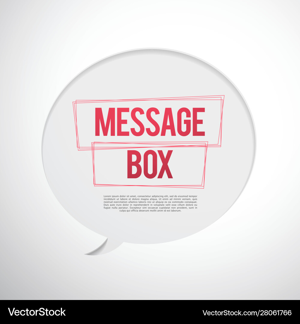 Conversation box and text message flat isolated Conversation box and text message flat isolated Vector Image