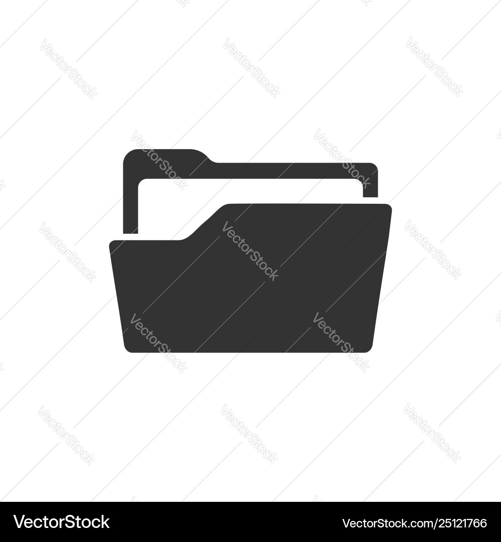 File folder icon in flat style documents archive File folder icon in flat style documents archive vector image