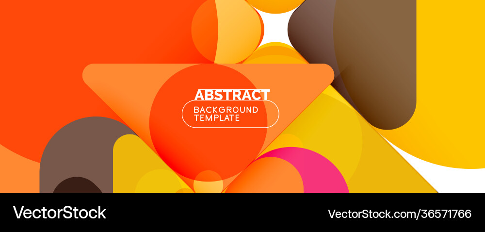 Flat geometric round shapes and dynamic lines Flat geometric round shapes and dynamic lines Vector Image