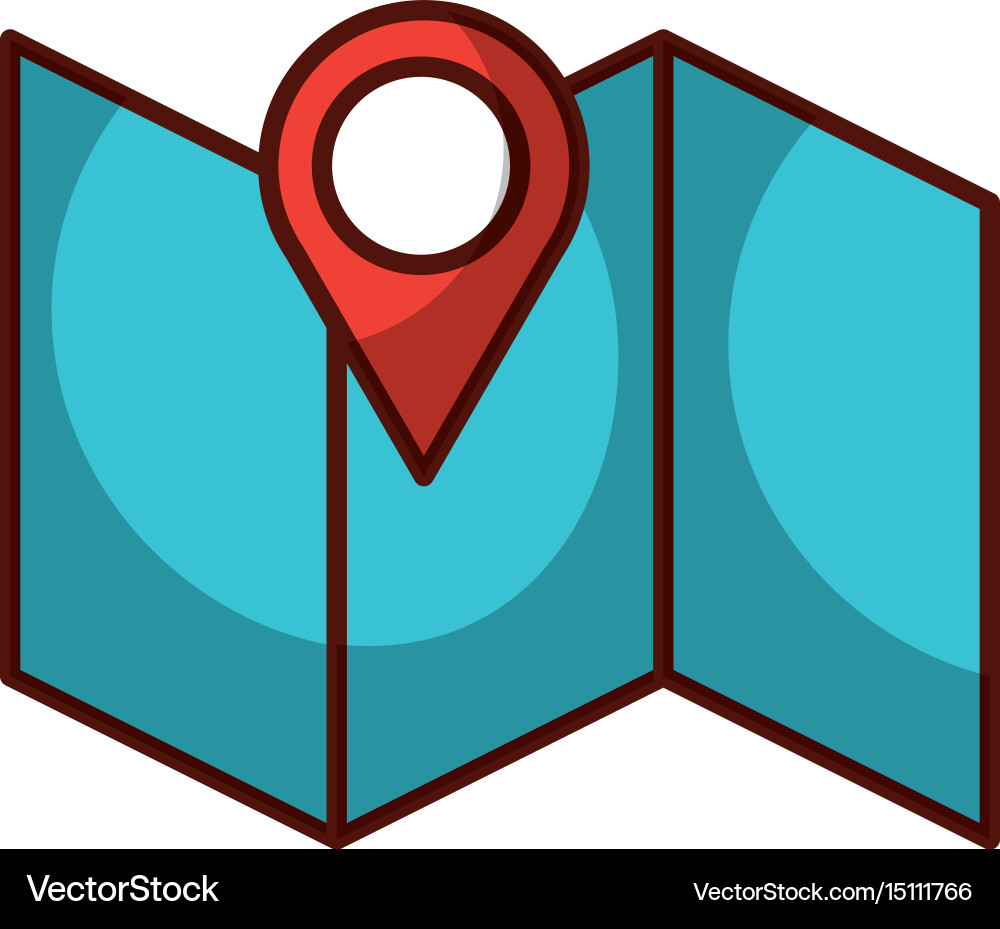 Gps map pointer cartoon vector image