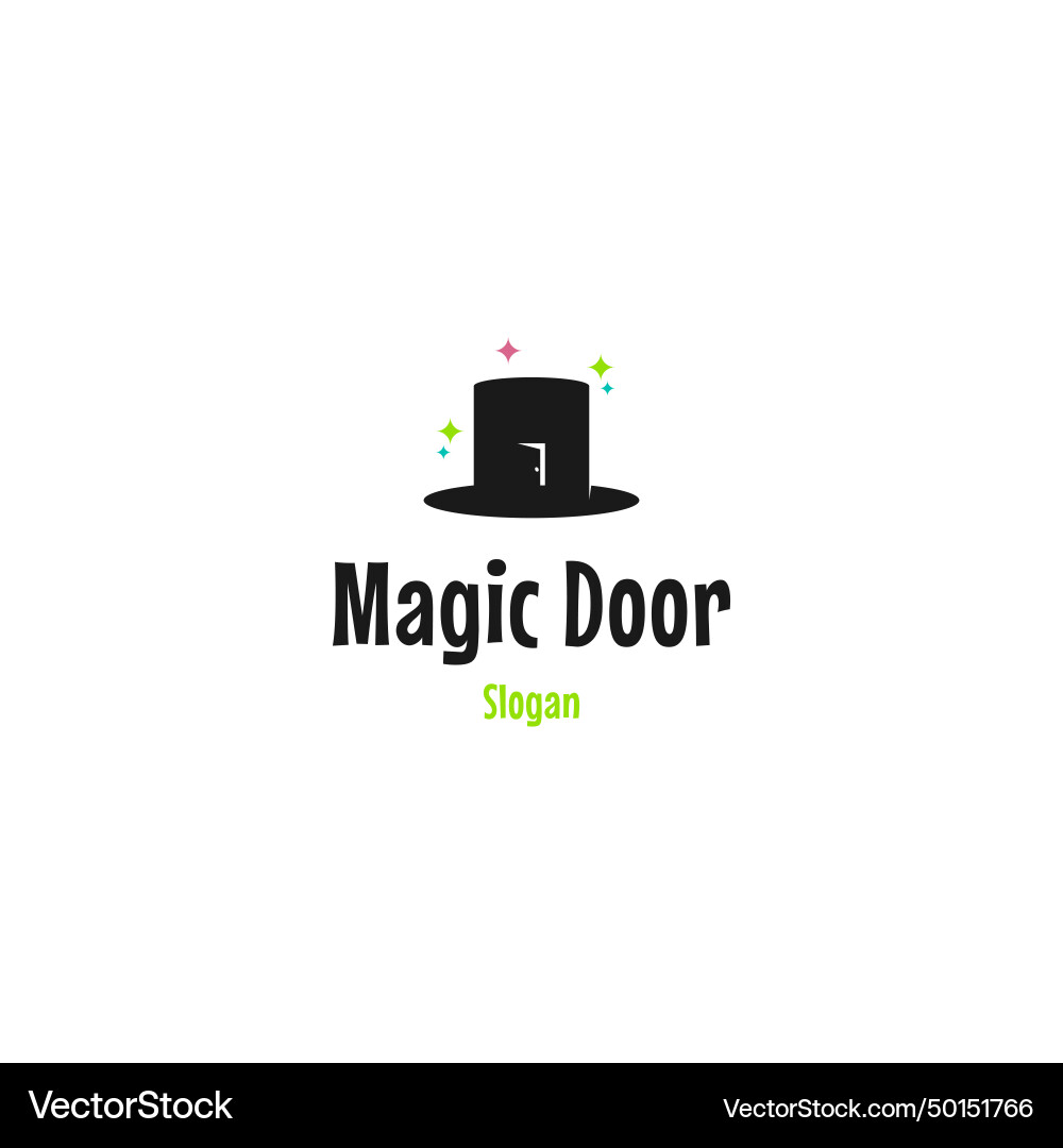 Magic door logo design on isolated background Magic door logo design on isolated background vector image