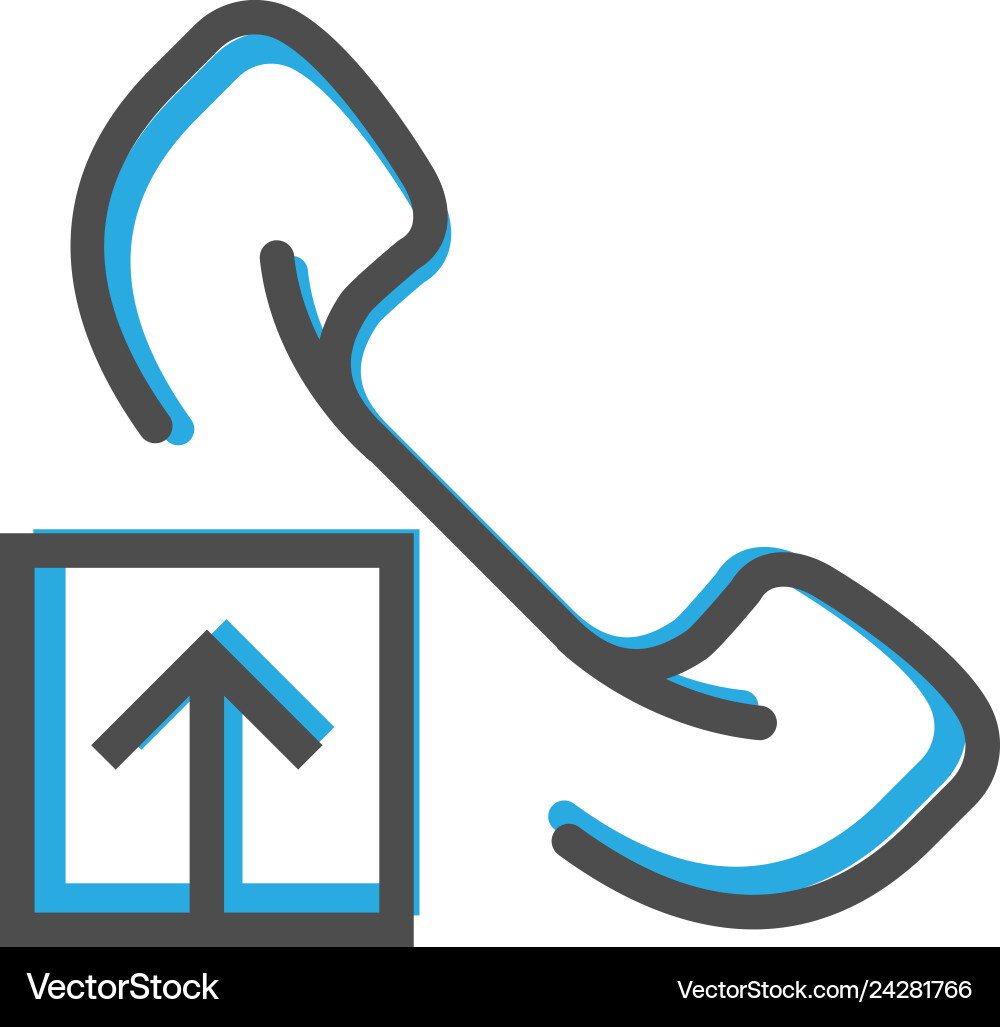 Phone call icon design interaction line Vector Image