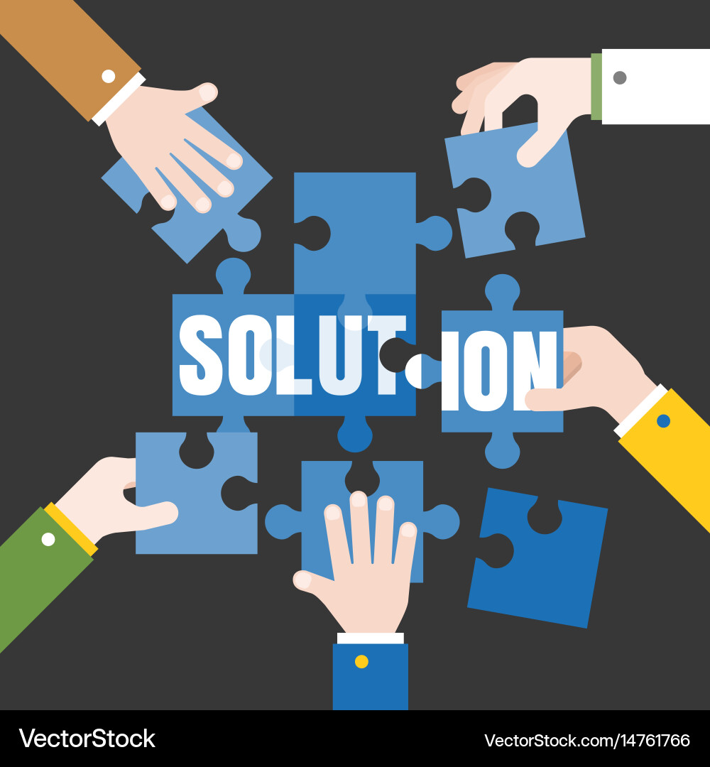 Problem Solving Collaboration vector image
