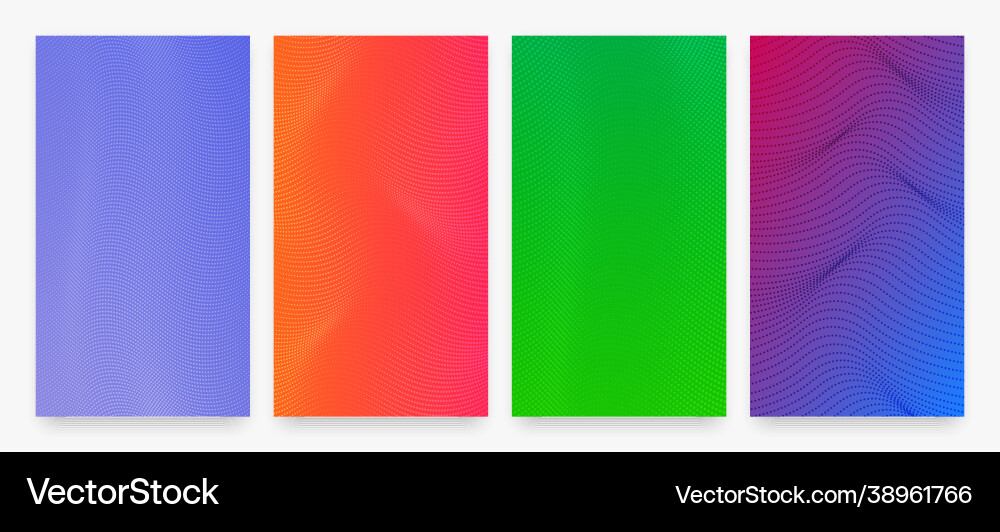 Set halftone gradient backgrounds with dots Set halftone gradient backgrounds with dots vector image