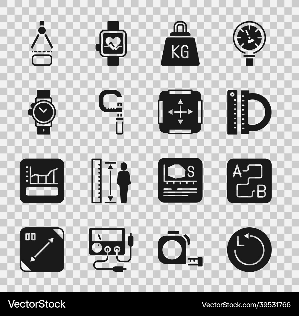 Set radius route location protractor and ruler Set radius route location protractor and ruler Vector Image
