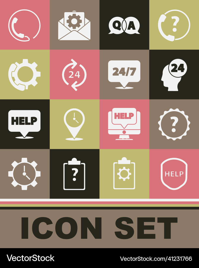 Set shield with text help question mark support Set shield with text help question mark support vector image