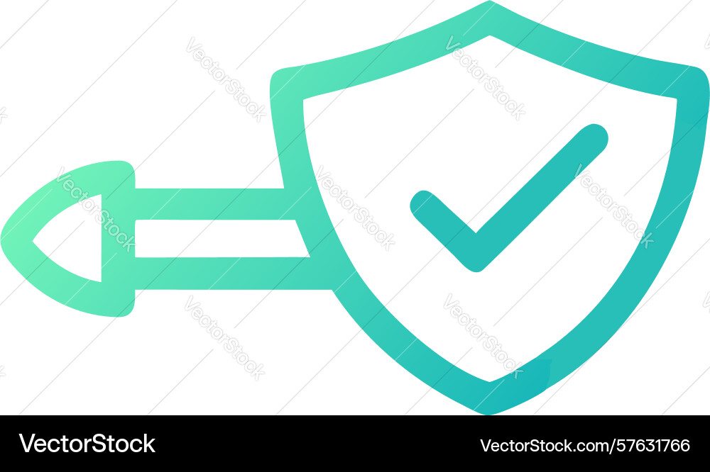 Shield with checkmark symbolizing security vector image