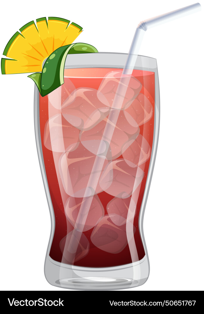 A cold fruit drink Royalty Free Vector Image - VectorStock