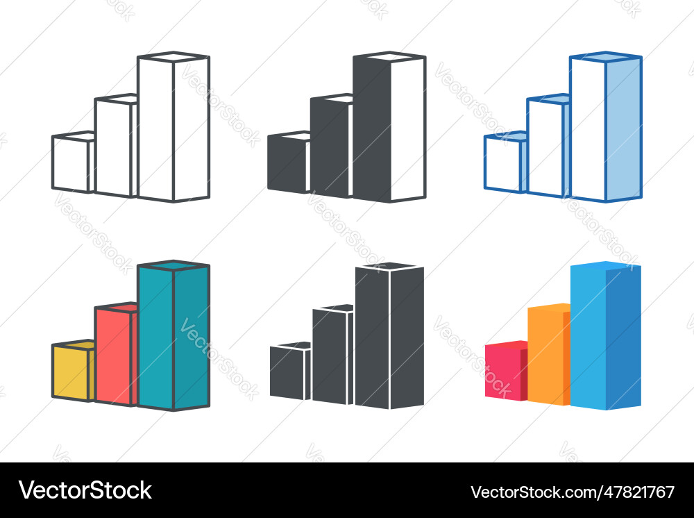 Bar graph icon symbol template for graphic Bar graph icon symbol template for graphic vector image