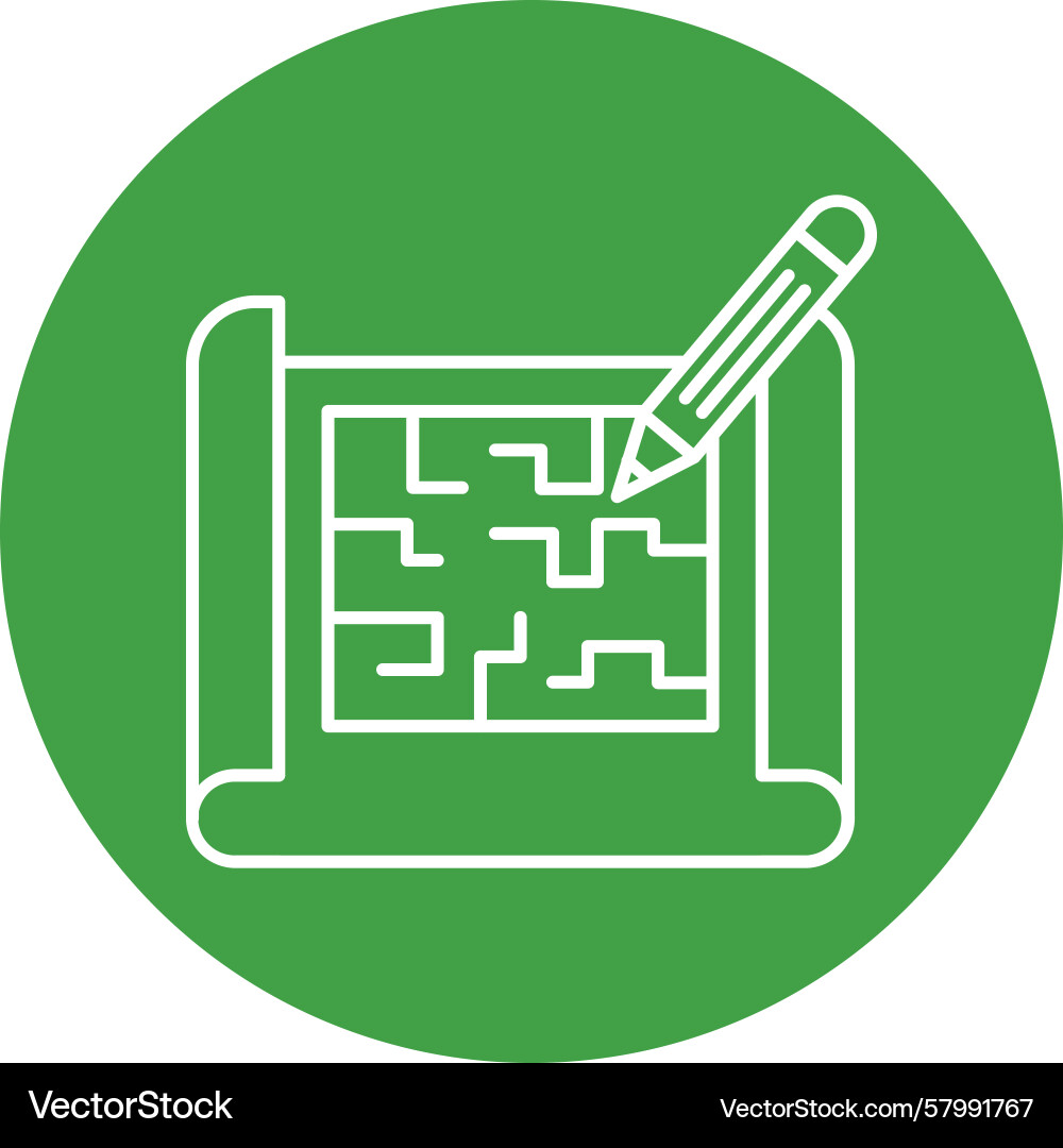 Blueprint line multi circle Vector Image
