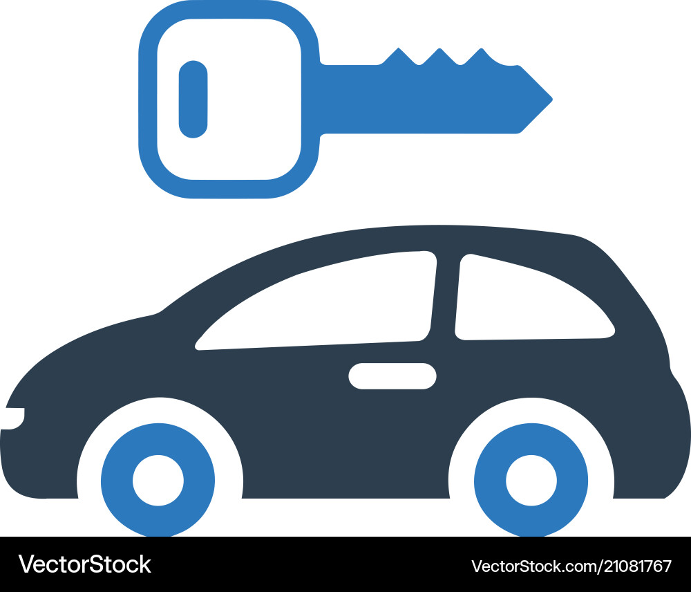 Car Rental Key Icon Vector Image