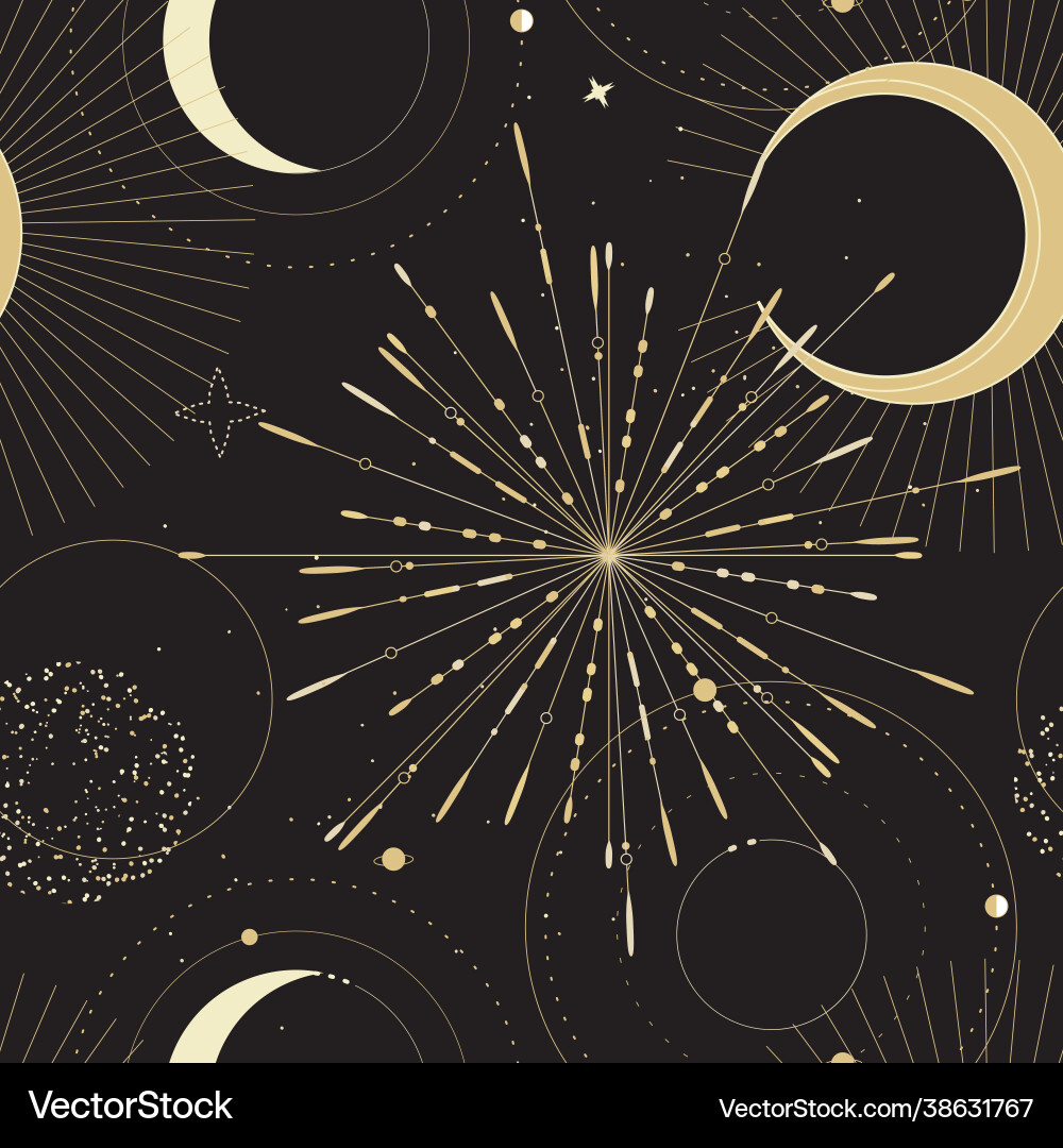 Celestial Magic Pattern vector image