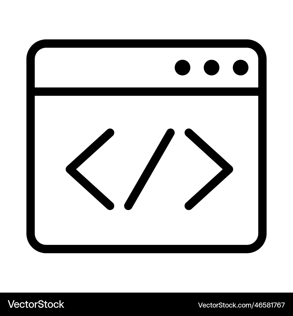 Coding Icon Set vector image