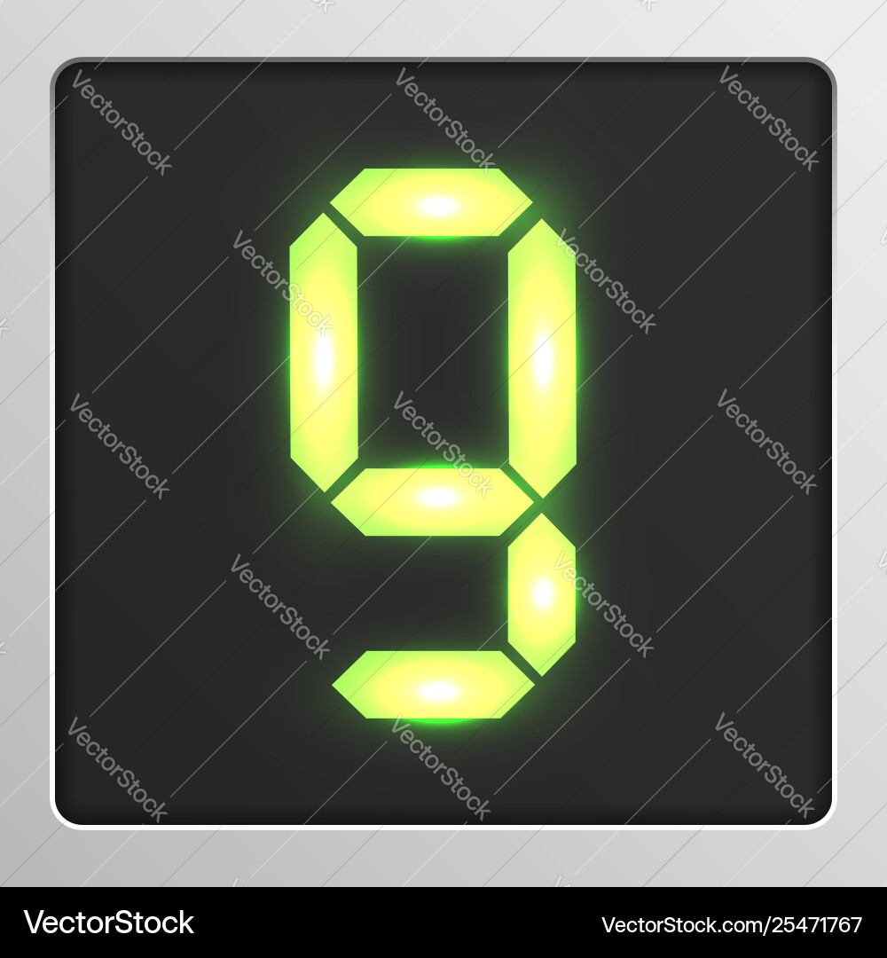 Digital character set typeface on a screen Digital character set typeface on a screen vector image