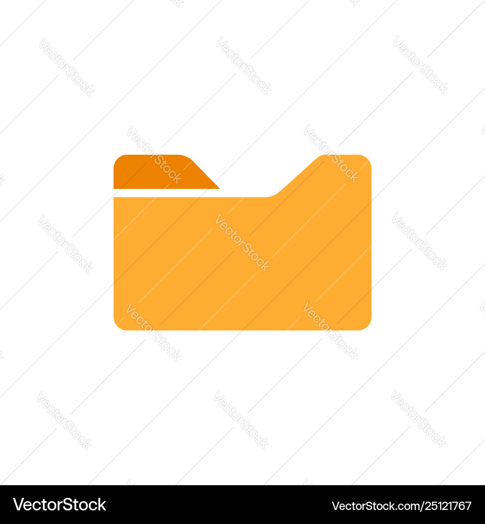 File folder icon in flat style documents archive File folder icon in flat style documents archive Vector Image