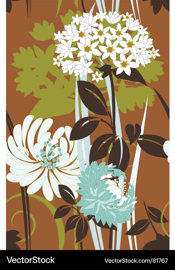 Floral Scroll Pattern vector image