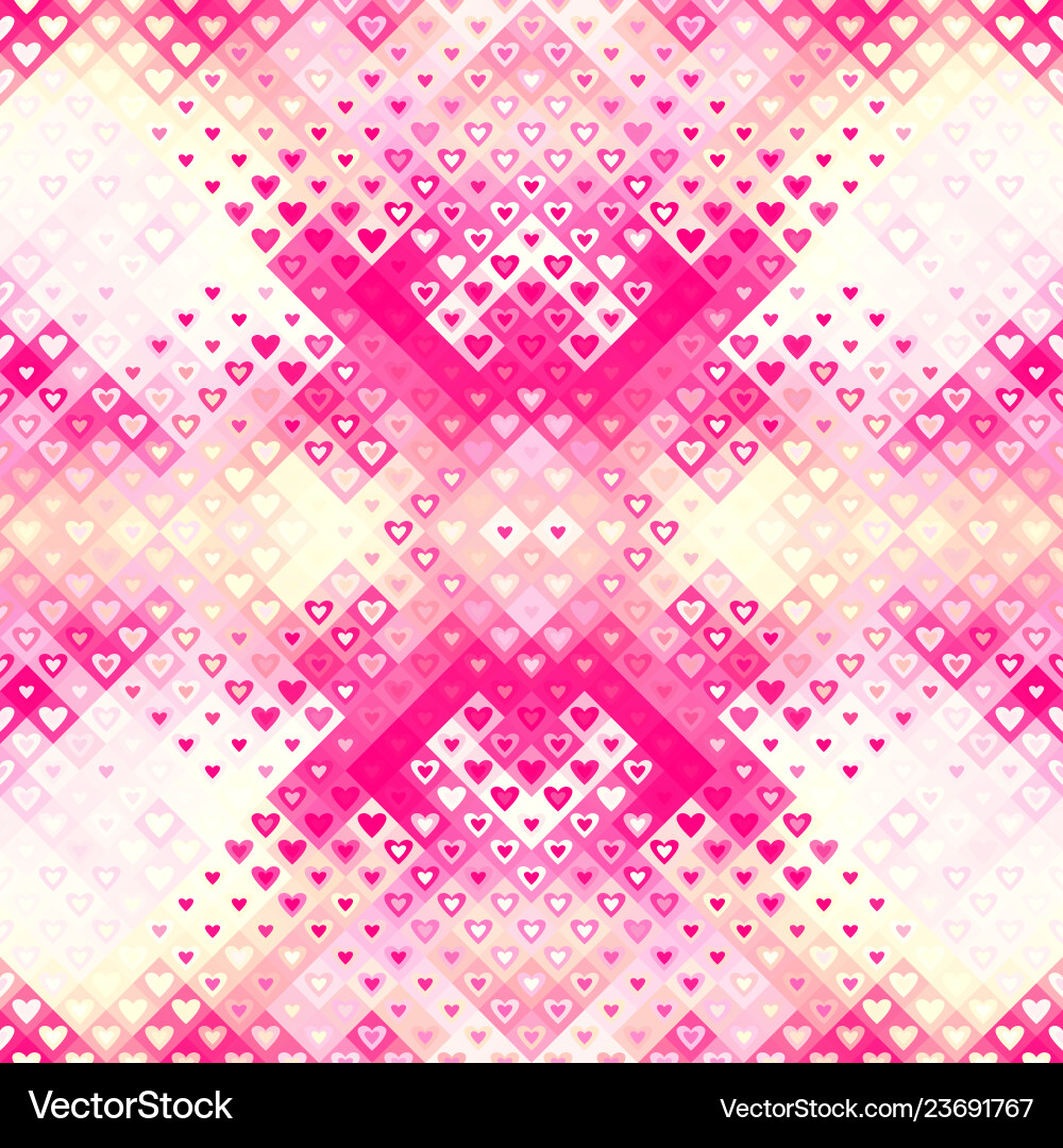 Geometric abstract low poly pattern with hearts Geometric abstract low poly pattern with hearts vector image