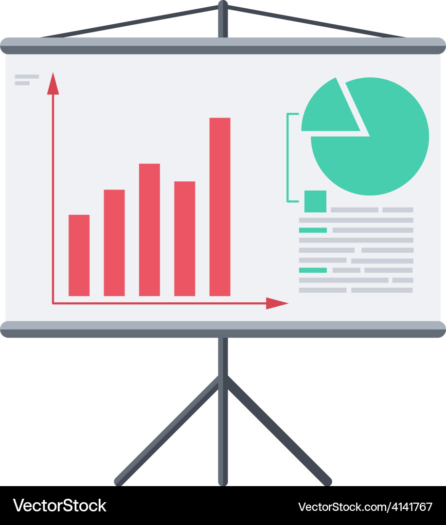 Infographic board screen with diagrams Royalty Free Vector