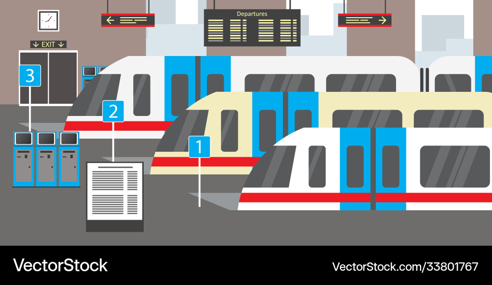Leere BahnstationTransportkonzept Leere BahnstationTransportkonzept vektorbild