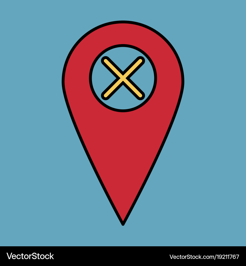 Navigation Geolokations-Icon in flachem Design Vektorbild