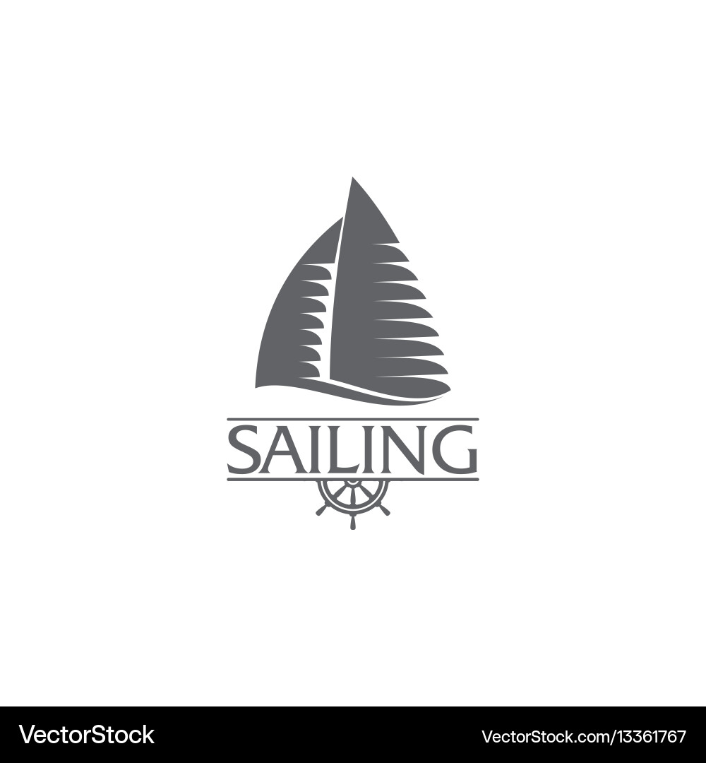 Segelyacht Logo Vorlage vektorbild