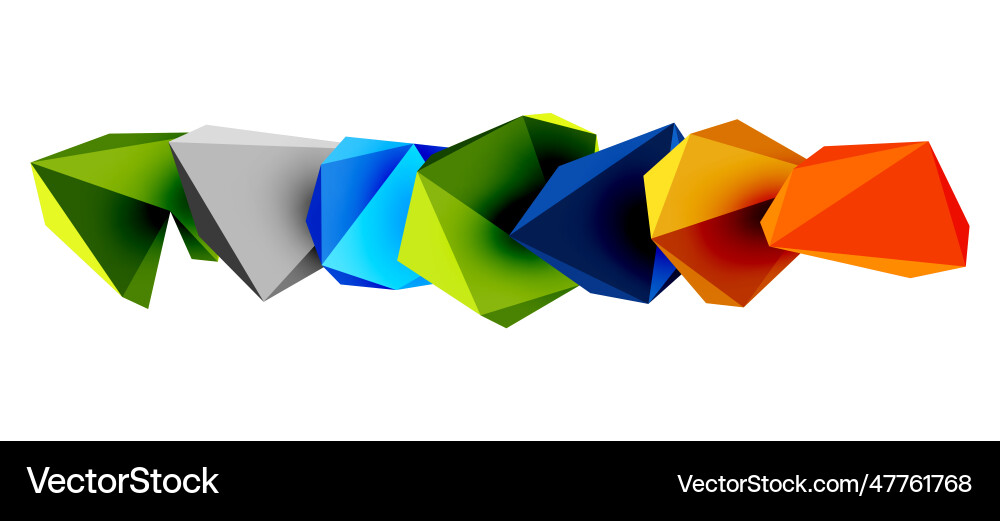 3d low poly triangle design elements 3d low poly triangle design elements vector image
