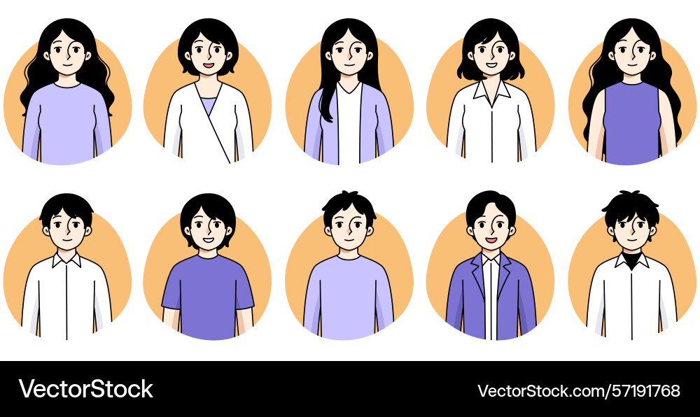 A diverse group of animated characters dressed A diverse group of animated characters dressed vector image