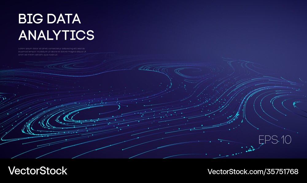 Abstract big data flow background software code Abstract big data flow background software code vector image