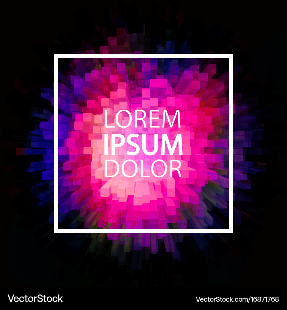 Abstract colorful explosion on dark background Vector Image