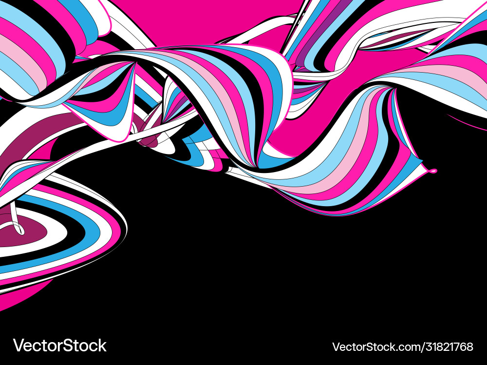 Abstract linear waves on a dark background Abstract linear waves on a dark background vector image