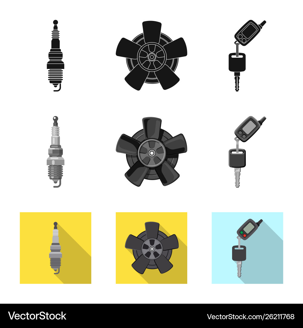 Auto and part sign Auto and part sign vector image