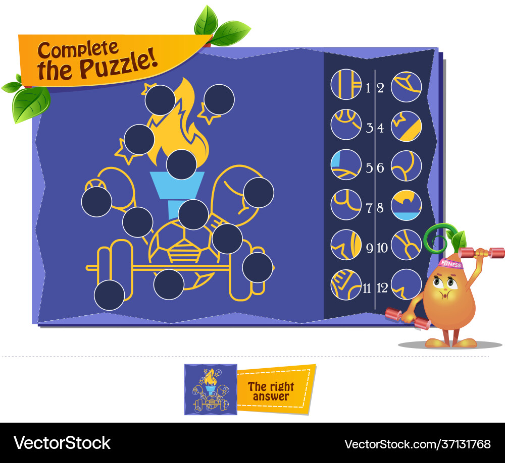 Brain Puzzle Game - Logic Challenge vector image