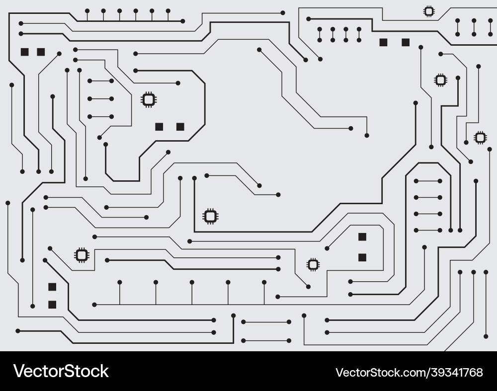 Circuit technology background with hi-tech Circuit technology background with hi-tech vector image